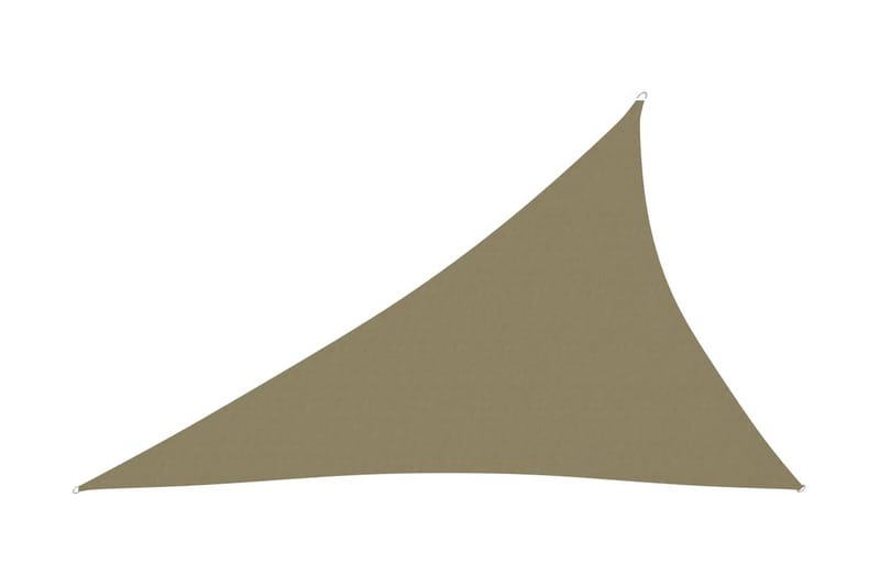 Solseil oxfordstoff trekantet 4x5x6,4 m beige - Beige - Solseil