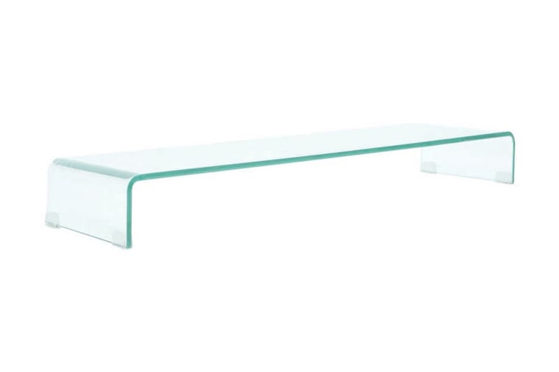 TV-benk glass klar 100x30x13 cm - Transparent - TV-hylle