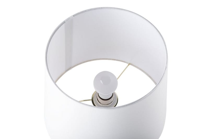 Hodmo Bordlampe 30 cm - Hvit - Vinduslampe på fot - Soveromslampe - Stuelampe - Nattlampe bord - Vinduslampe - Bordlampe
