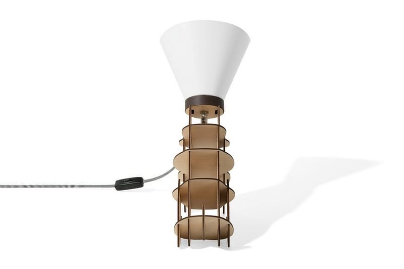 Isna Bordlampe 24 cm - Hvit - Vinduslampe på fot - Soveromslampe - Stuelampe - Nattlampe bord - Vinduslampe - Bordlampe