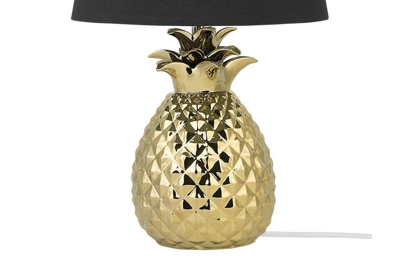 Pineapple Bordlampe 32 cm - Gull - Vinduslampe på fot - Soveromslampe - Stuelampe - Nattlampe bord - Vinduslampe - Bordlampe