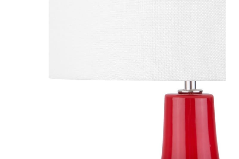 Triversa Bordlampe 32 cm - Rød - Vinduslampe på fot - Soveromslampe - Stuelampe - Nattlampe bord - Vinduslampe - Bordlampe