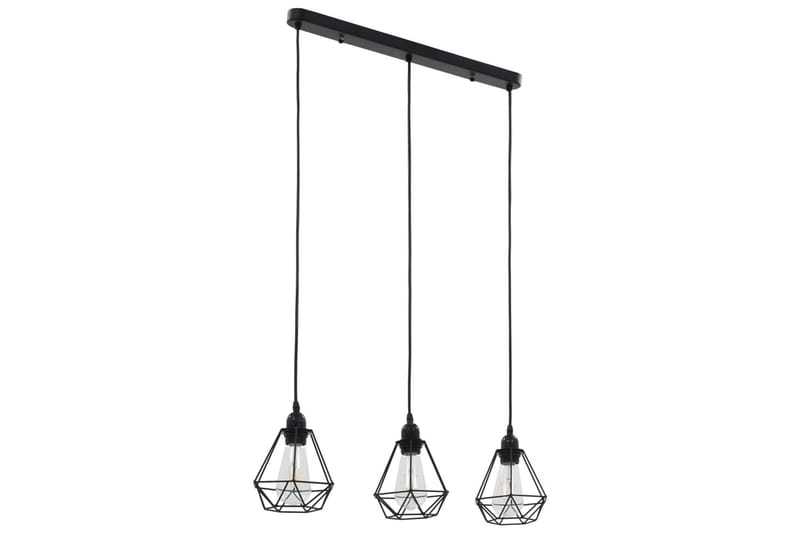 Taklampe med diamant-design svart 3 x E27 lysprer - Svart - Taklampe kjøkken - Vinduslampe hengende - Vinduslampe - Pendellamper & Hengelamper - Soveromslampe - Stuelampe