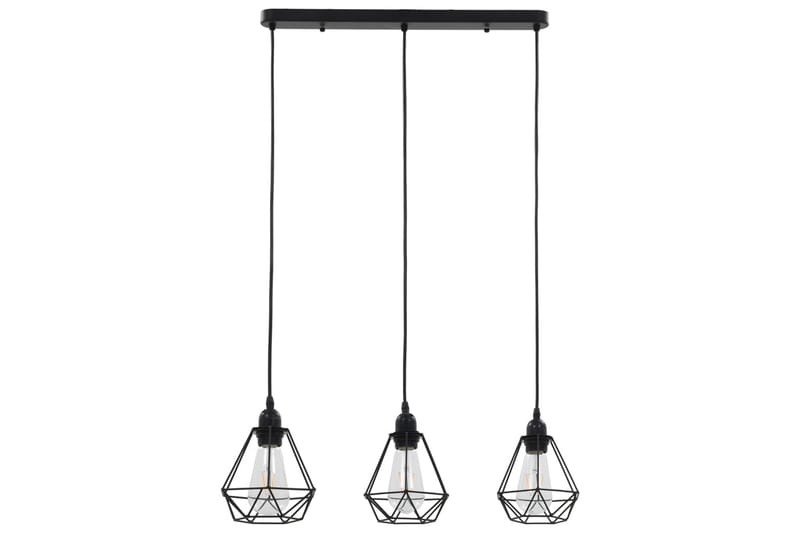 Taklampe med diamant-design svart 3 x E27 lysprer - Svart - Taklampe kjøkken - Vinduslampe hengende - Vinduslampe - Pendellamper & Hengelamper - Soveromslampe - Stuelampe