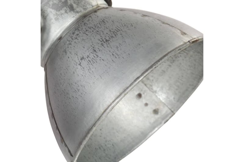 Industriell vegglampe sølv 45x25 cm E27 - Silver - Nattlampe vegg - Soveromslampe - Vegglampe - Veggarmatur