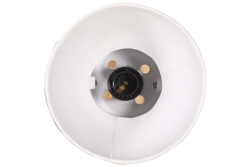 Vegglampe i industriell stil hvit rund E27 - Hvit - Nattlampe vegg - Soveromslampe - Vegglampe - Veggarmatur