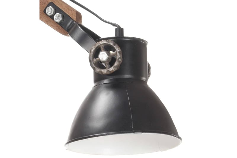 Vegglampe i industriell stil matt svart rund E27 - Svart - Nattlampe vegg - Soveromslampe - Vegglampe - Veggarmatur
