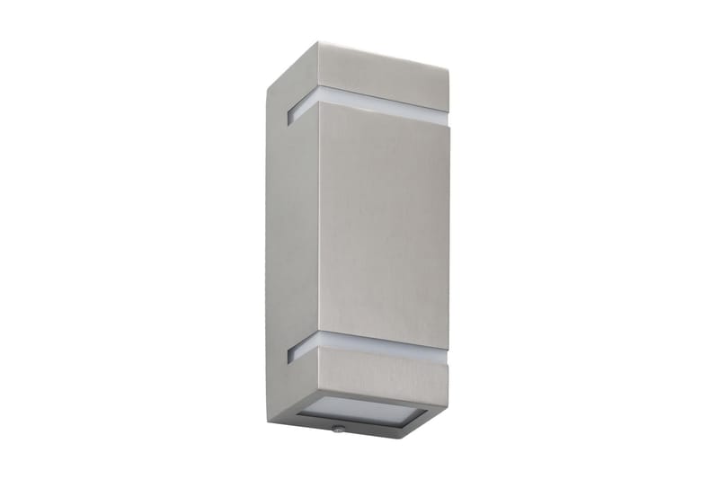 Utendørs vegglamper 2 stk 35 W sølv rektangulr - Fasadebelysning - Entrébelysning - Utebelysning