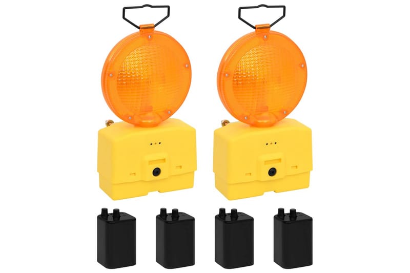 Byggeplasslamper med batterier 2 stk 18x8x37 cm - Lyskaster - Byggelampe