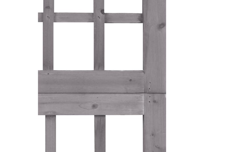 Romdeler/espalier 4 paneler heltre gran grå 161x180 cm - Grå - Drivhustilbehør - Espalier