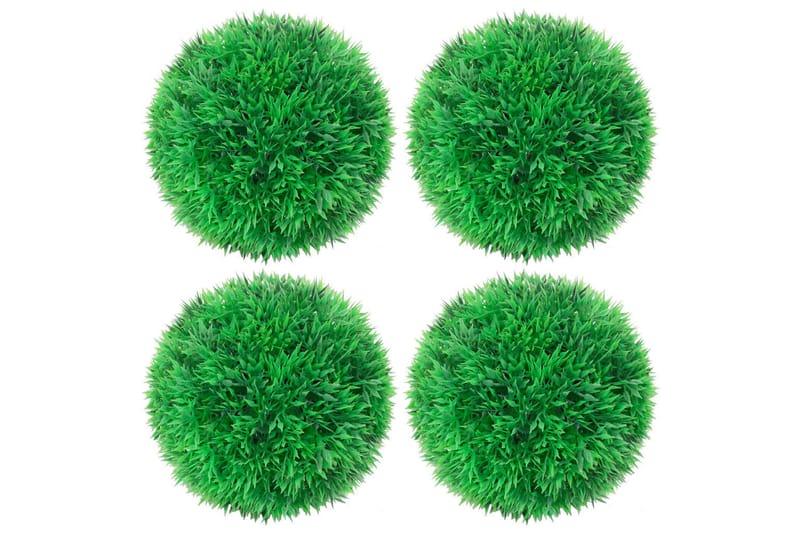 Kunstige buksbomballer 4 stk 12 cm - grønn - Buksbom