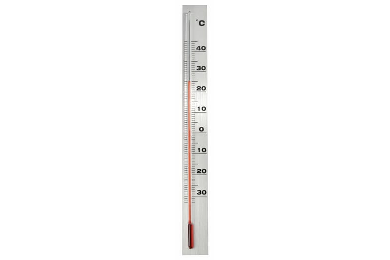 Nature Utendørs veggtermometer aluminium 3,8x0,6x37 cm - Utetermometer - Termometer