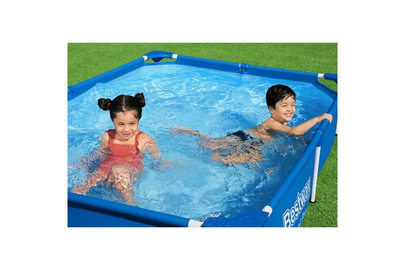 Bestway Steel Pro svømmebasseng 221x150x43 cm - Blå - Frittstående basseng