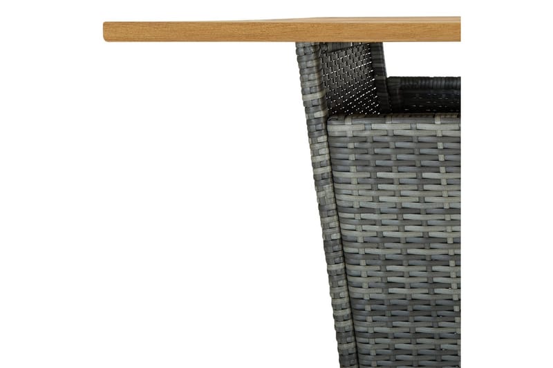Barbord grå 80x80x110 cm polyrotting og heltre akasie - Grå - Barbord