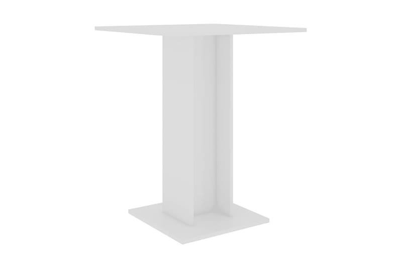 Bistrobord høyglans hvit 60x60x75 cm sponplate - Hvit - Cafebord - Balkongbord