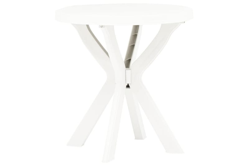Bistrobord hvit Ø70 cm plast - Cafebord - Balkongbord