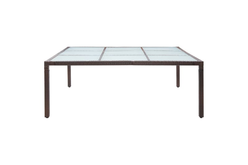 Hagebord brun 200x200x74 cm polyrotting - Loungebord & Sofabord utendørs - Balkongbord
