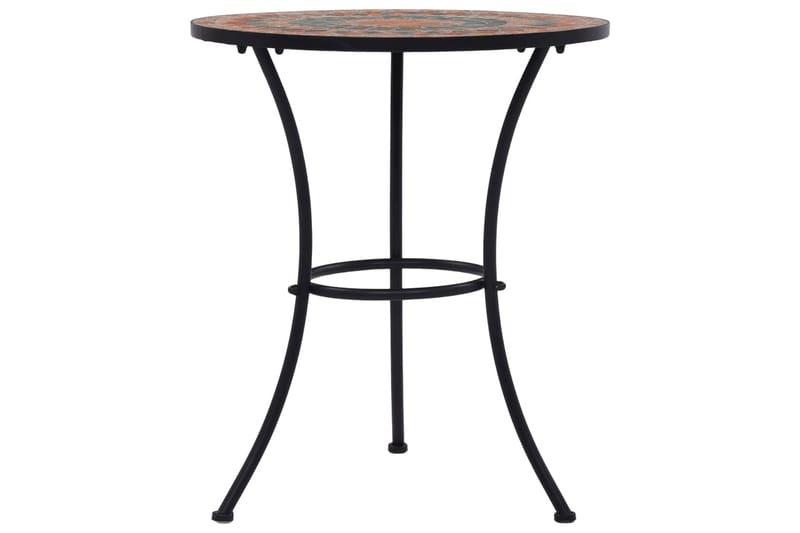 Mosaikkbistrobord oransje/grå 60 cm keramikk - Oransj - Sidebord - Balkongbord