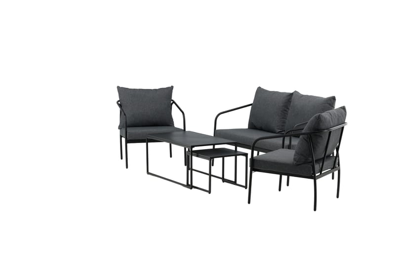 Sopot Loungegruppe 4-seters Svart - Venture Home - Verandamøbler - Sofagruppe utendørs - Loungesett