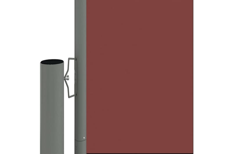 Uttrekkbar sidemarkise 117x600 cm brun - Brun - Balkongmarkise - Markiser - Sidemarkise - Balkongbeskyttelse