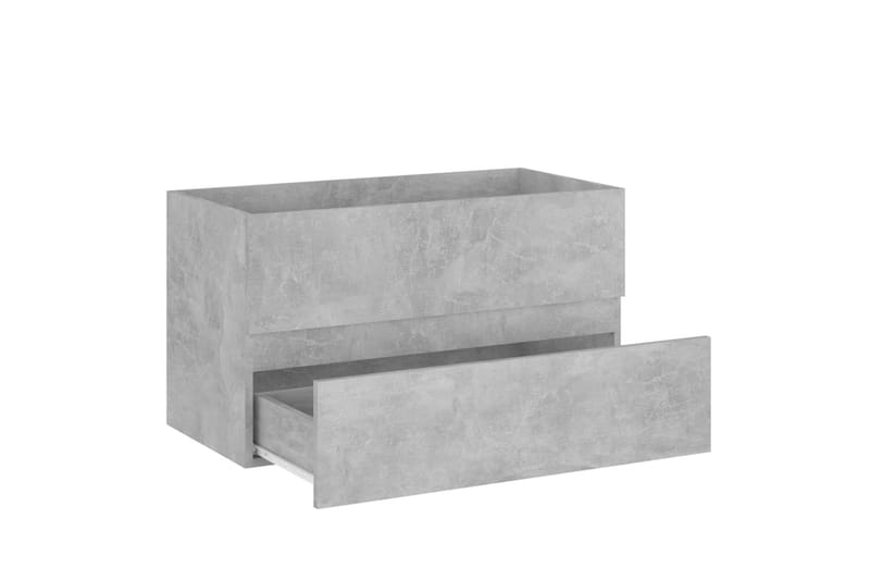 Servantskap med innebygd vask betonggrå sponplate - Grå - Servantskap & kommode