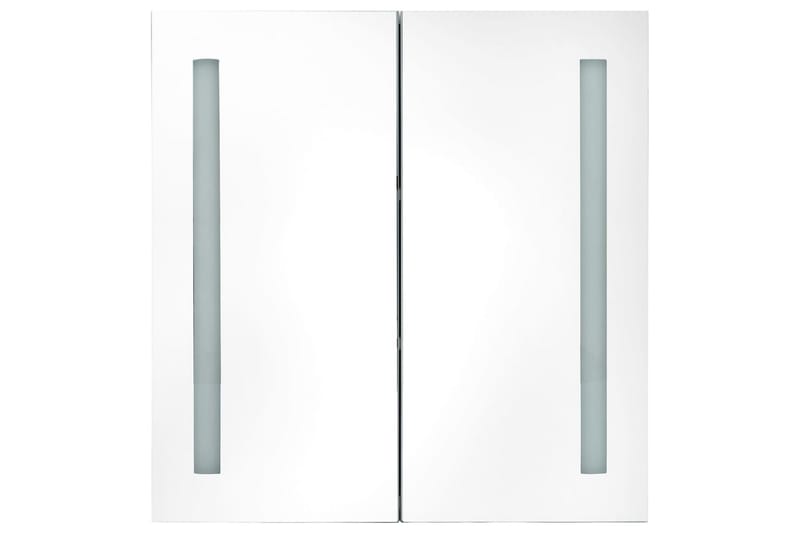 LED-speilskap til bad betonggrå 62x14x60 cm - Speilskap
