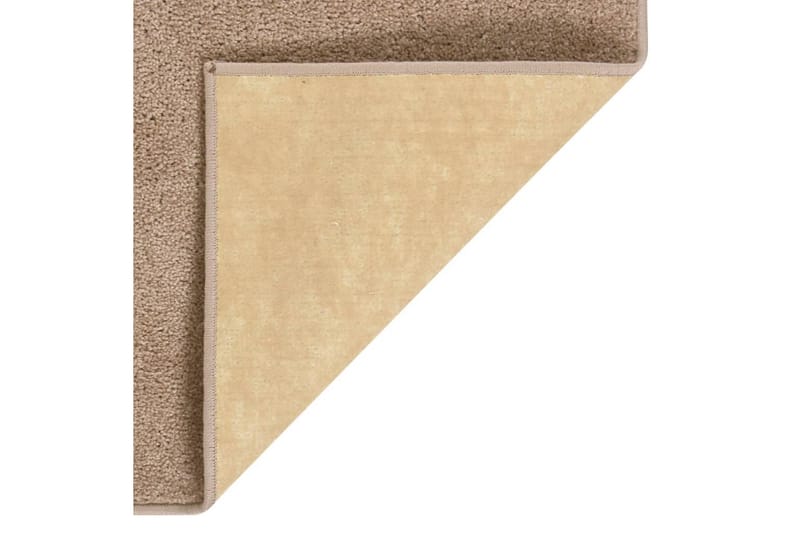 Teppe med kort luv 120x170 cm brun - Brun - Kjøkkenmatte - Plasttepper - Hall matte