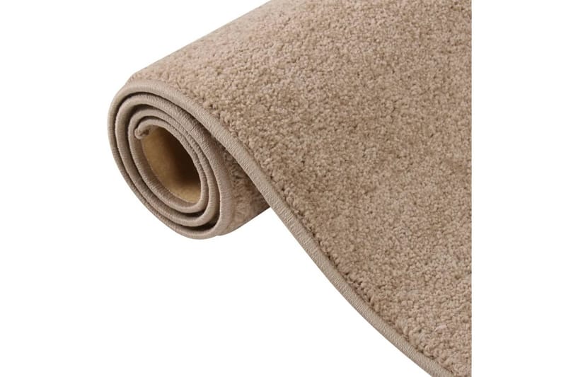 Teppe med kort luv 120x170 cm brun - Brun - Kjøkkenmatte - Plasttepper - Hall matte