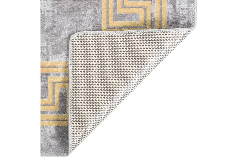 Vaskbart teppe 190x300 cm grå sklisikker - Grå - Kjøkkenmatte - Plasttepper - Hall matte