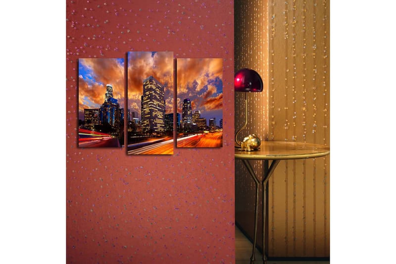 Dekorativ Canvasbilde 3-Deler 45x20 cm - Flerfarget - Lerretsbilder