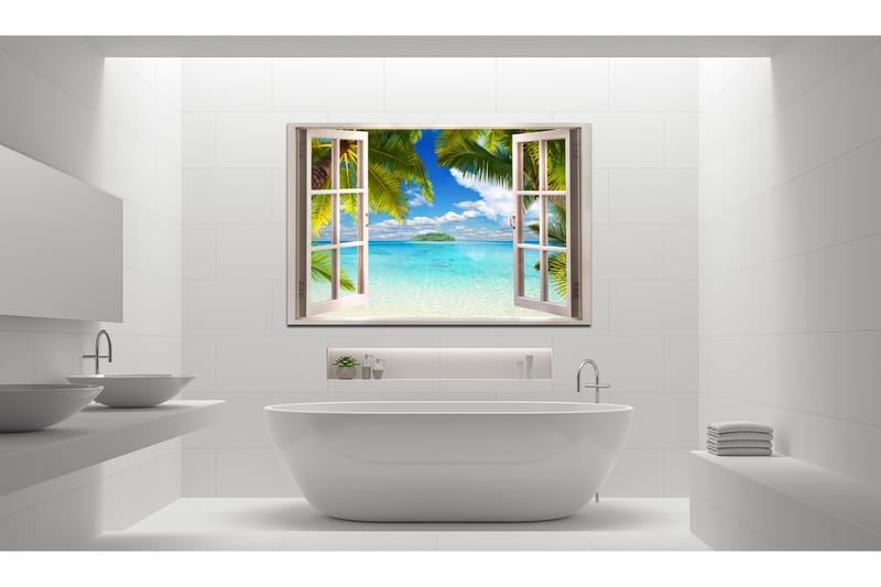 Tavle Window: Sea View 120X80 - Artgeist sp. z o. o. - Lerretsbilder
