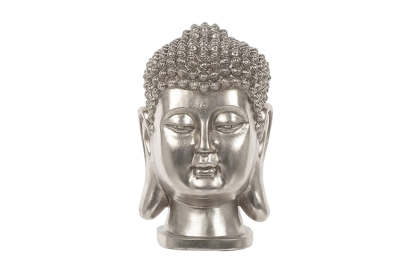 Buddha Figur 24 / 24 / 41 cm - Sølv - Dekorasjon