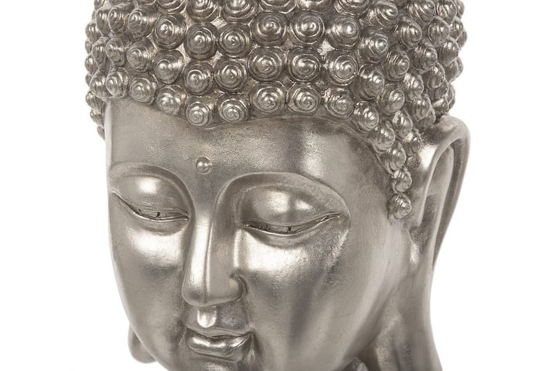 Buddha Figur 24 / 24 / 41 cm - Sølv - Dekorasjon