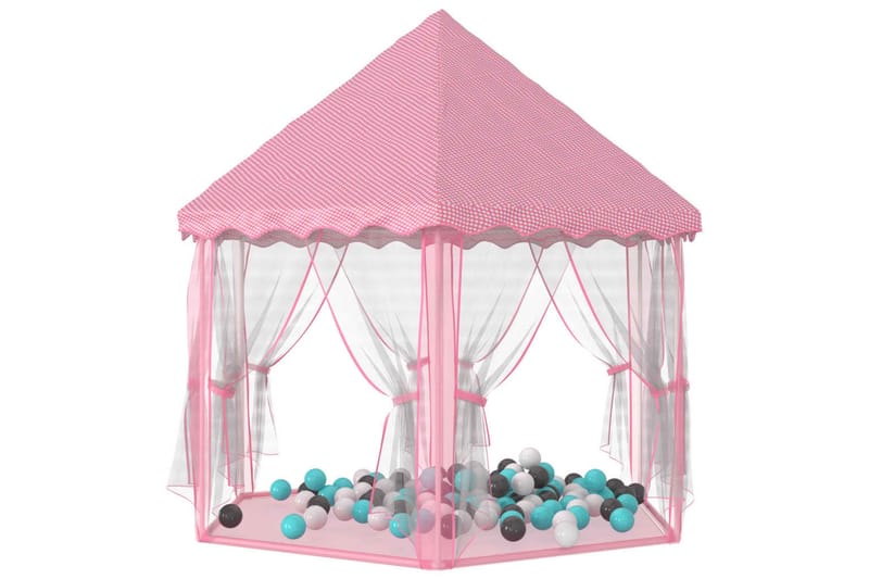 beBasic Prinsessetelt med 250 baller rosa 133x140 cm - Rosa - Leketelt & tipitelt barnerom
