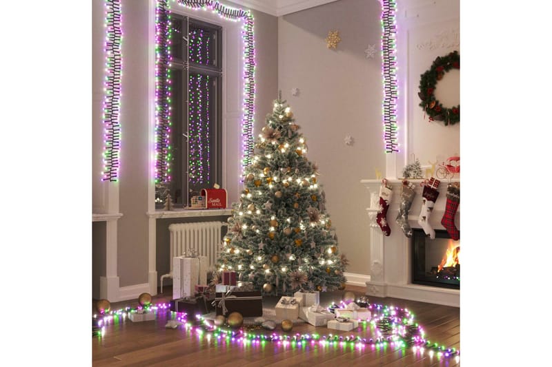 beBasic LED-strenglys med 2000 lysdioder pastell fargerik 40 m PVC - Lys jul - Julepynt & juledekorasjon