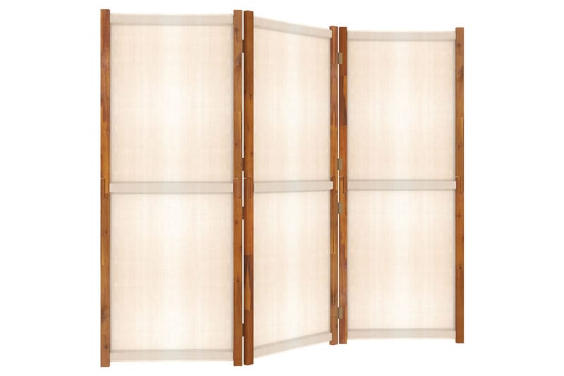 Romdeler 3 paneler kremhvit 210x180 cm - Krem - Skjermvegg - Romdelere