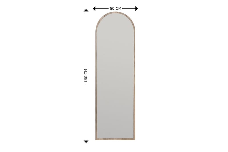 Rusele Speil 50 cm Rektangulær - Valnøtt - Veggspeil - Helkroppsspeil - Gangspeil
