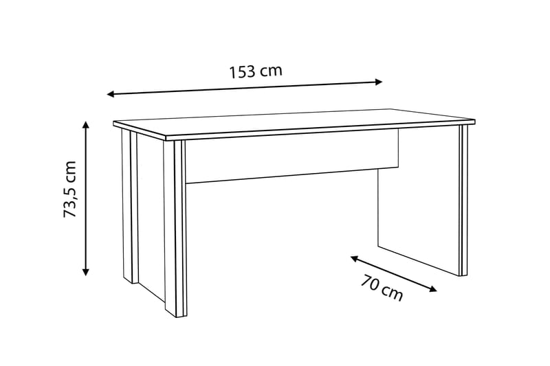 Torelles Skrivebord 153 cm - Brun / Grå - Skrivebord