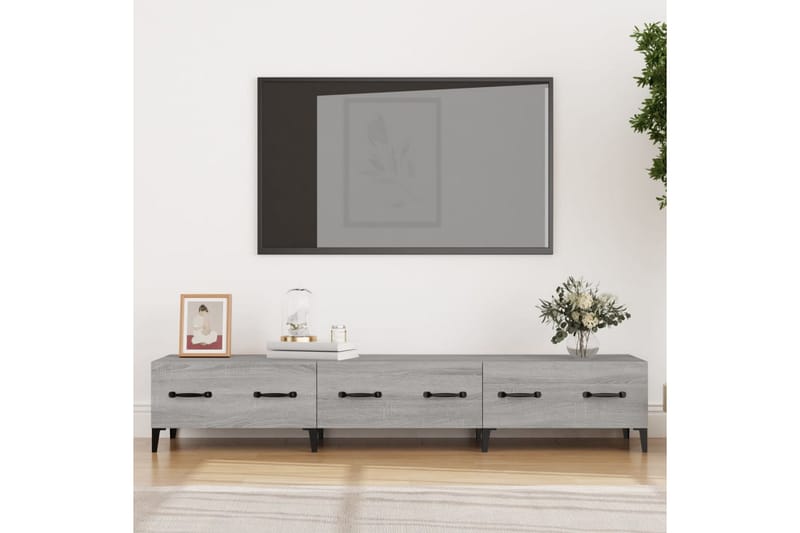 beBasic TV-benk grå sonoma 150x34,5x30 cm konstruert tre - GrÃ¥ - TV-benk & mediabenk