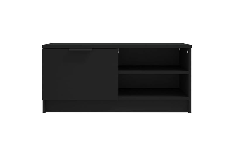 beBasic TV-benker 2 stk svart 80x35x36,5 cm konstruert tre - Svart - TV-benk & mediabenk