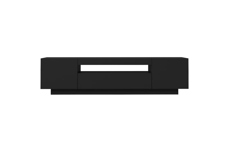 TV-benk med LED-lys svart 160x35x40 cm - Svart - TV-benk & mediabenk