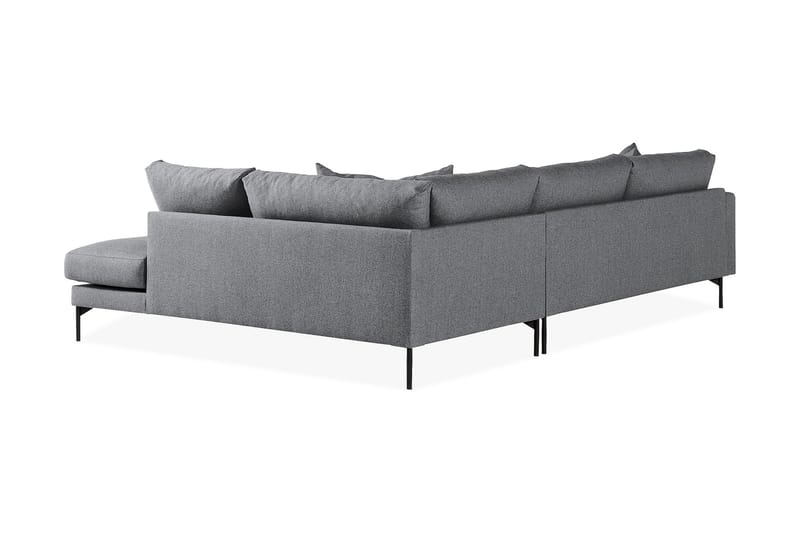 Menard 3-seters Sofa med Sjeselong Høyre - Mørkegrå/Svart - Sofa med sjeselong - 4 seters sofa med divan