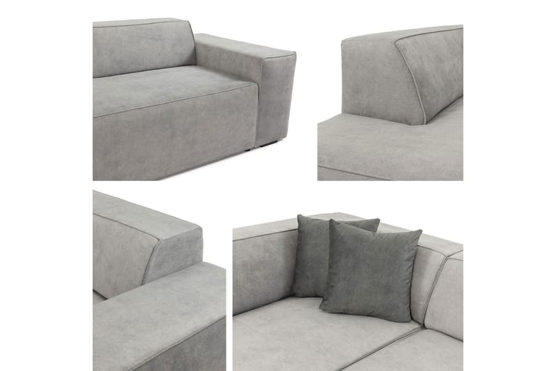Slucajno 6-seters sofa venstre - Gul - Sofa med sjeselong - 4 seters sofa med divan