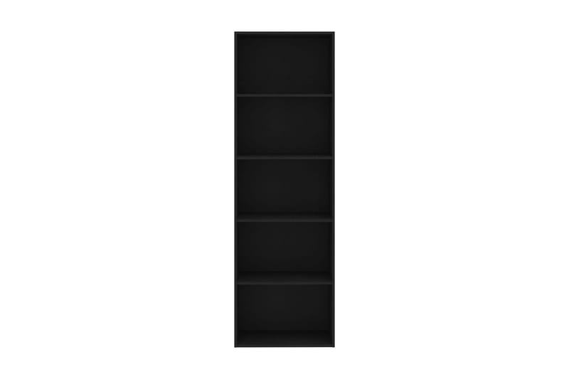 Bokhylle 5 nivåer svart 60x30x189 cm sponplate - Bokhylle