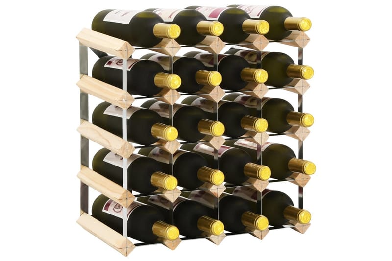 Vinstativ for 20 flasker heltre furu - Beige - Vinstativ & vinhylle