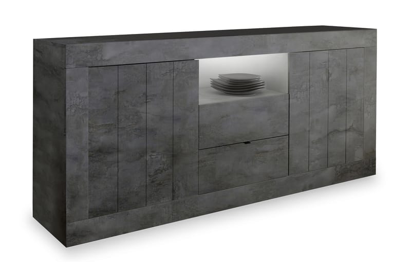 Urbino Skjenk 184 cm - Mørkgrå Betong - Sideboard & skjenker