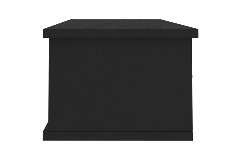Veggskuff svart 90x26x18,5 cm sponplate - Svart - Vegghengt oppbevaring