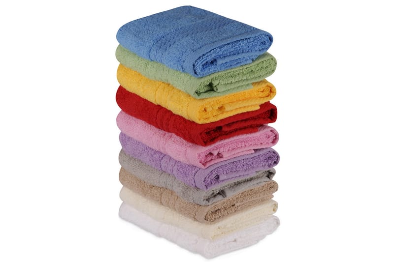 Håndklesett 30x50 cm 10- pk - Flerfarget - Håndklær og badehåndkle - Strandhåndkle & strandbadelaken