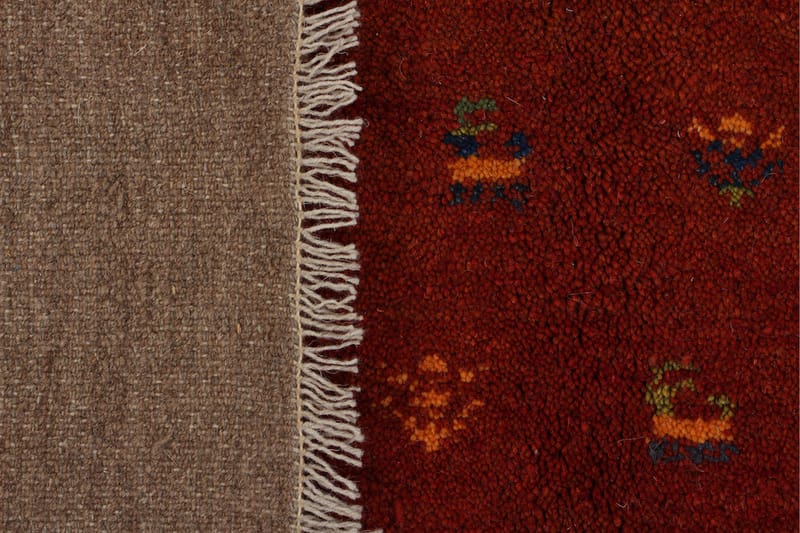 Håndknyttet Gabbeh Shiraz Ull Brun/Rød 185x233cm - Håndvevde tepper - Orientalske tepper - Persisk matte