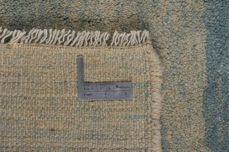 Håndknyttet Gabbeh Shiraz Ull Krem/Blå 165x185 cm - Håndvevde tepper - Orientalske tepper - Persisk matte